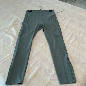 Athleta Delancey Moto Tight Jade Grey Legging Medium New